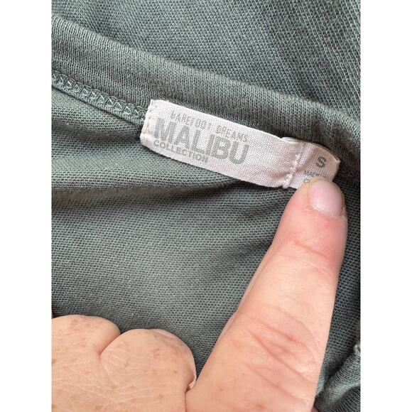 Barefoot Dreams Shirt Womens Small Green 100% Cotton Long Sleeve Crewneck - Picture 5 of 9